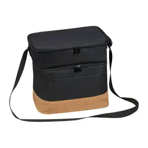 RPET cooler bag with extra compartment and cork bo